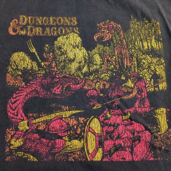 Dungeons & Dragons Retro Graphic T-Shirt Brown XXL Wizards of the Coast RPG Tee - Picture 1 of 2